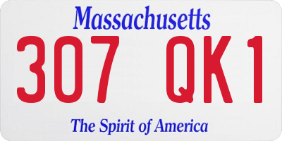 MA license plate 307QK1
