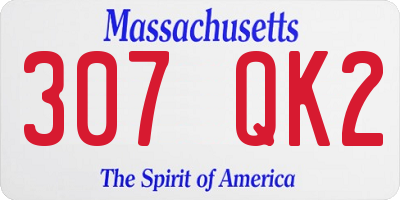 MA license plate 307QK2
