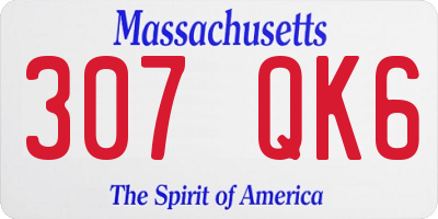 MA license plate 307QK6