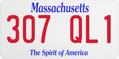 MA license plate 307QL1