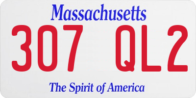 MA license plate 307QL2
