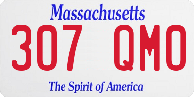 MA license plate 307QM0