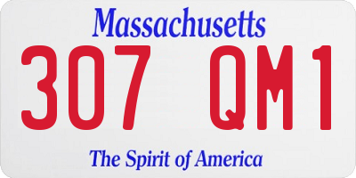 MA license plate 307QM1