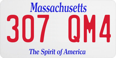 MA license plate 307QM4