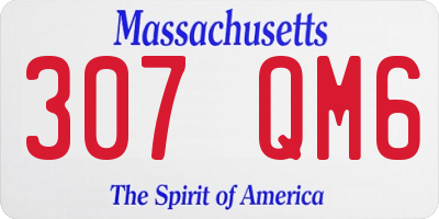 MA license plate 307QM6