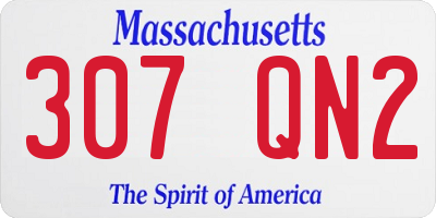 MA license plate 307QN2