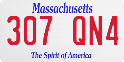 MA license plate 307QN4