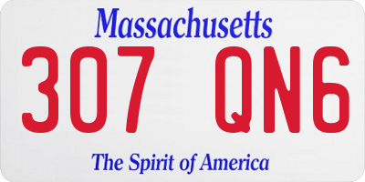 MA license plate 307QN6