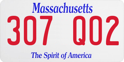 MA license plate 307QO2