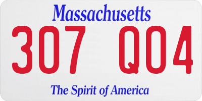 MA license plate 307QO4