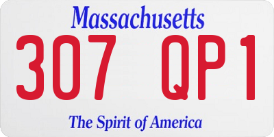 MA license plate 307QP1