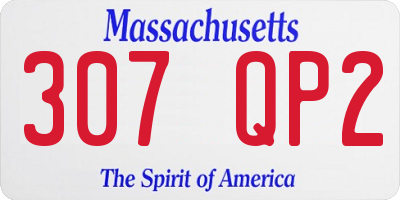 MA license plate 307QP2