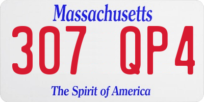 MA license plate 307QP4