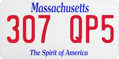 MA license plate 307QP5