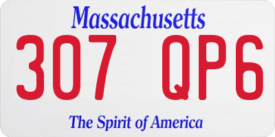 MA license plate 307QP6
