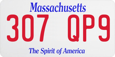 MA license plate 307QP9