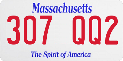 MA license plate 307QQ2