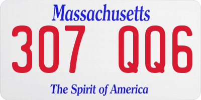 MA license plate 307QQ6