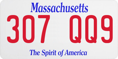MA license plate 307QQ9