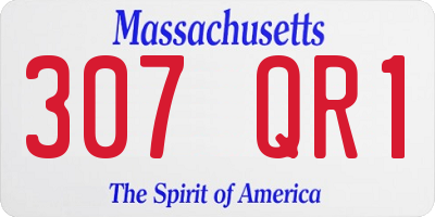 MA license plate 307QR1