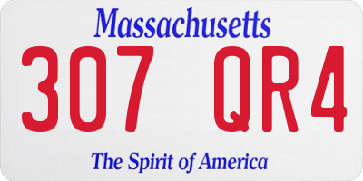 MA license plate 307QR4
