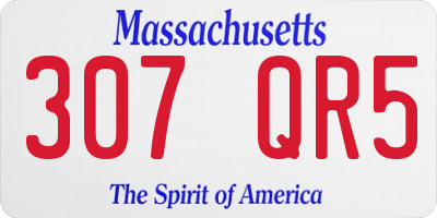 MA license plate 307QR5
