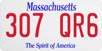 MA license plate 307QR6