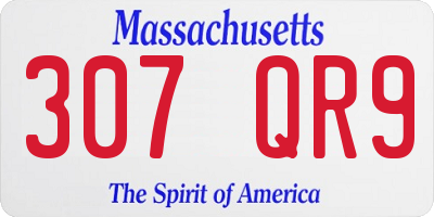 MA license plate 307QR9