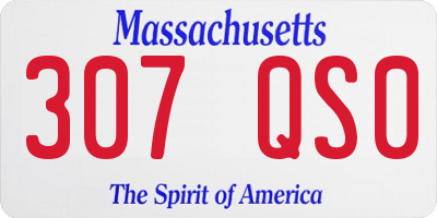 MA license plate 307QS0