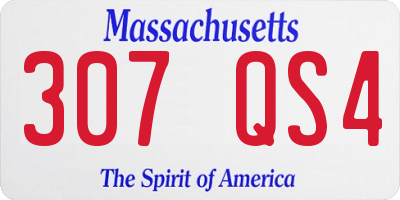 MA license plate 307QS4