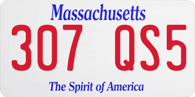 MA license plate 307QS5