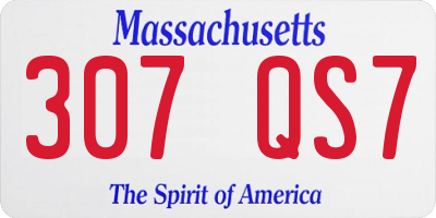 MA license plate 307QS7