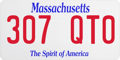 MA license plate 307QT0
