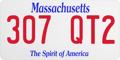 MA license plate 307QT2