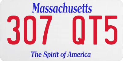 MA license plate 307QT5