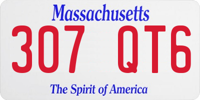 MA license plate 307QT6