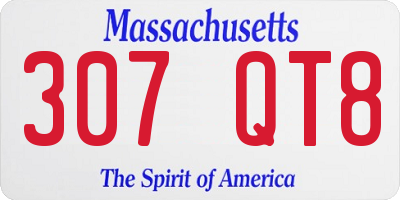 MA license plate 307QT8