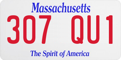 MA license plate 307QU1