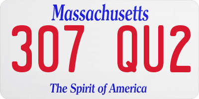 MA license plate 307QU2