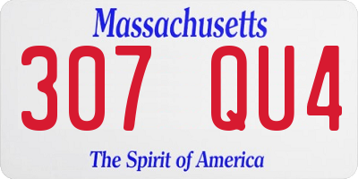 MA license plate 307QU4