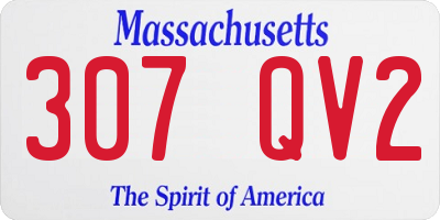 MA license plate 307QV2