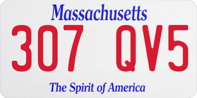 MA license plate 307QV5