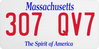 MA license plate 307QV7