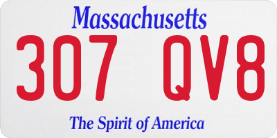MA license plate 307QV8