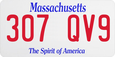 MA license plate 307QV9