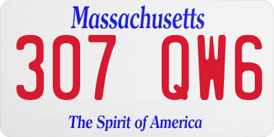 MA license plate 307QW6