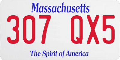 MA license plate 307QX5