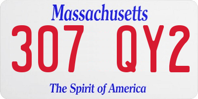 MA license plate 307QY2