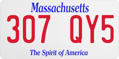 MA license plate 307QY5