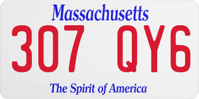 MA license plate 307QY6